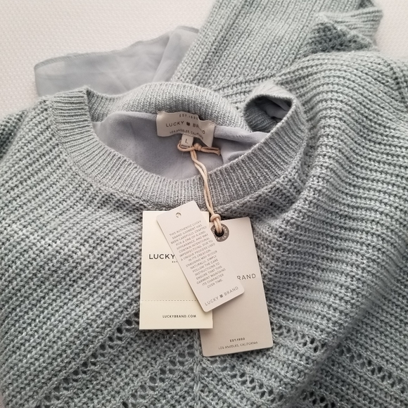 Lucky Brand Sweaters - Lucky Brand sweater baby blue size L